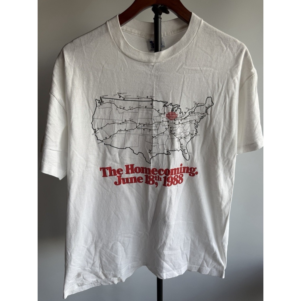 Vintage 80s Harley Davidson The Homecoming June 18,1988 Size L 80s Biker